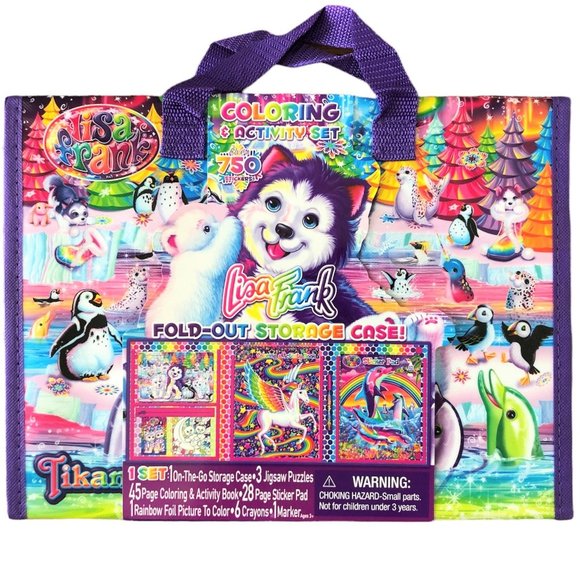 Lisa Frank | Toys | Brand New Lisa Frank Coloring Activity Set Trifold Case Binder Stickers ...